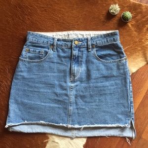 Roxy high waisted denim skirt